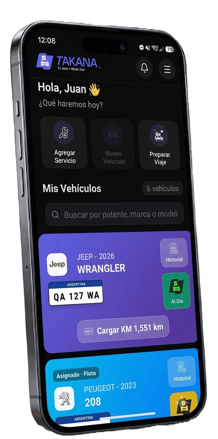 App Takana en el celular: historial, alertas y kilometraje de tus vehículos