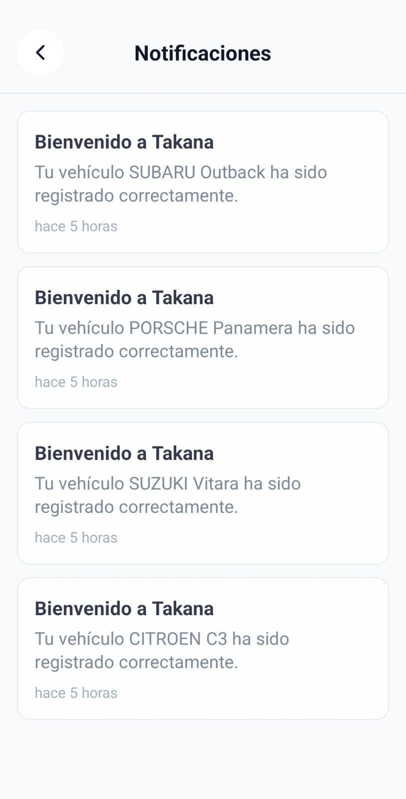 Notificaciones - Recordatorios de servicio